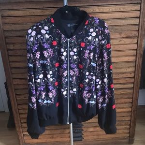 INC Spring Floral Bomber Jacket